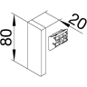 Заглушка торцевая HAGER для канала 20х80 мм с крышкой SL20080619010
